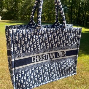 Blue Designer Tote Bag